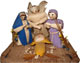 Nativity scene made of corn leaves