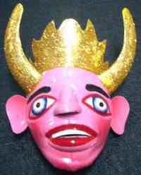 Miniature Female Devil Mask