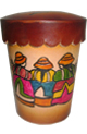 ''Chismosas'' Leather cacho with lid