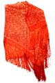 Cholita shawl with silk macram� - orange