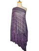 Silk shawl with Macram� - Purple