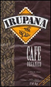 Caf� org�nico. Irupana, 1/4 Kgr.