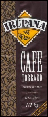Caf� torrado. Irupana, 1/2 Kgr.