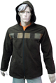Jacket with awayo for men - dark brown