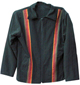Jacket with awayo for men - red stripes
