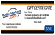 Gift Certificate - $50.00