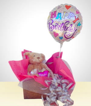 Teddy Bear in a Basket