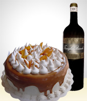 Regalos para Hombres - Deliciosa Torta + Vino Tinto