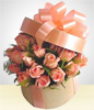 Rosalie: Pale peach  Roses in a Box or Basket