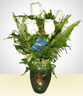 Flores - Ramos de Rosas blancas