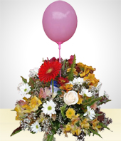 Birthday - Bouquet with Balloon -II