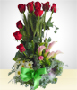 Variety: Arrangement of Roses and Lilies of the Nile: