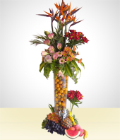 Flower Arrangements - Fruit Basket