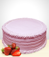 Cakes - Strawberry Cake - 12 Portions