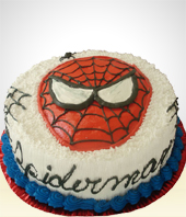 Children Birthdays - Spiderman Birthday Cake- 30 Servings