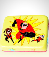 Children Birthdays - The Incredibles Birthday Cake -20 Servings