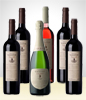 Set of 6 Delicious Wine Bottles
