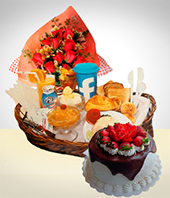 Desayunos - Especial al despertar: (Desayuno - Bouquet  Torta)