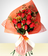 Blumen und Geschenke - Blumenstrau 12 Rosen