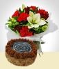 Christmas combo: Flowers + cake