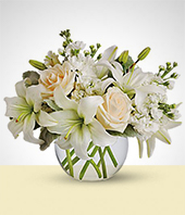 Condolences - Condolence  Vase - Rounded