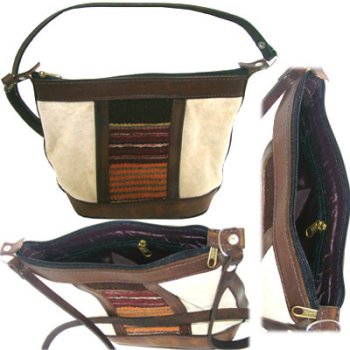 Sac à main en cuir chamois avec awayo