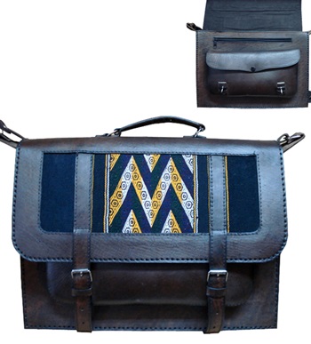 Leather briefcase with 