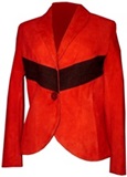 Orange jacket with  bayeta de la tierra 