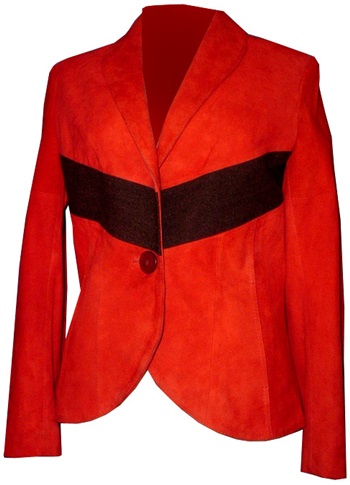 Orange jacket with  bayeta de la tierra 