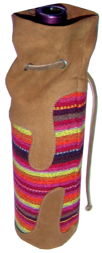 Porta vino con awayo multicolor- cafe
