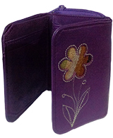 Billetera de Cuero Mnica - Morado