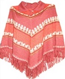 Red alpaca poncho