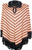 White and red alpaca poncho