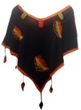 Poncho Feather - Black