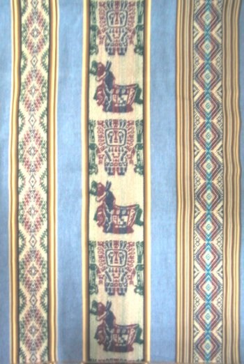 Bolivian Blanket (Frazada) - Caripuyu - Light Blue