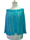 Poncho Macram - Ligth Blue
