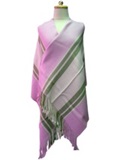 Shawl Pink and Green 100% Alpaca