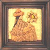 Tableau - Motif cholita avec fleur