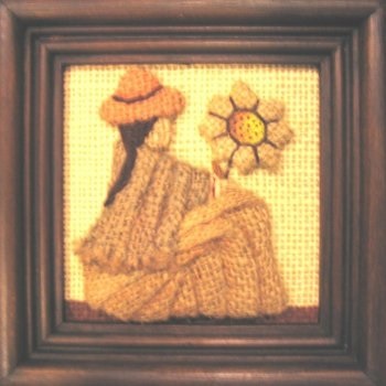 Cholita Painting with flower