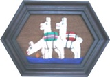 Tableau- Motif lamas des Andes