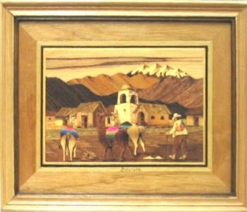 Tableau - Motif paysage colonial