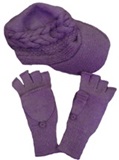 Gorra y Guantes Morados