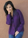 Purple Cardigan - Wide Neck