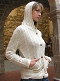 Cardigan White Braids