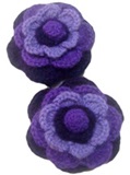 Pair of Elastic Hair Bands - Violet