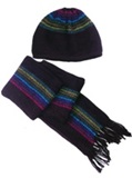Gorrito y Bufanda Negro - Combinacin de Colores