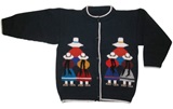 Pull ouvert en alpaga (9 ans) - Trois cholitas
