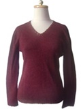100 % Alpaca Burgundy Sweater