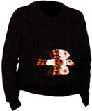 100% Alpaca Sweater - Black with Condor Design