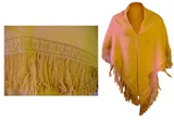 Triangle Shawl 100% Alpaca - Mustard